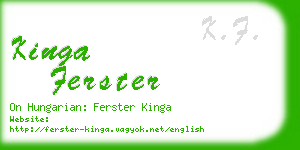 kinga ferster business card